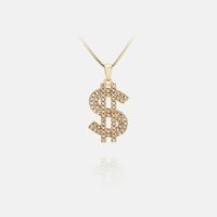 Fashion Dollar Zircon Copper Necklace Set Wholesale main image 2