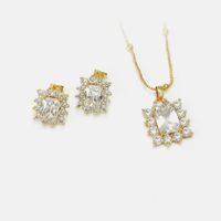 Fashion Gold-plated Geometric Zircon Necklace Wholesale main image 5