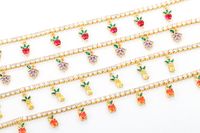 Simple Color Cherry Strawberry Grape Fruit Necklace main image 5
