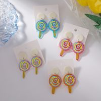 Korean Hand-painted Acrylic Stick Candy Color Earring main image 6