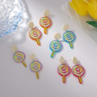 Korean Hand-painted Acrylic Stick Candy Color Earring main image 5