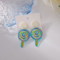 Korean Hand-painted Acrylic Stick Candy Color Earring main image 4