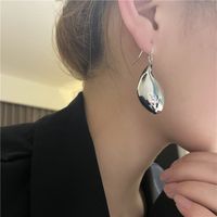 Retro Geometric Irregular Metal Drop Earrings main image 3