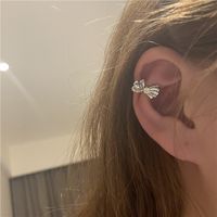 Simple Bow Diamond-studded Ear Bone Clip main image 3
