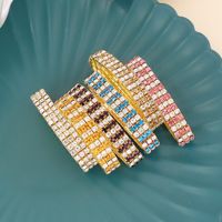 Retro Multi-color Diamond Elastic Bracelet main image 6