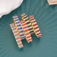 Retro Multi-color Diamond Elastic Bracelet main image 5
