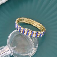 Retro Multi-color Diamond Elastic Bracelet main image 3