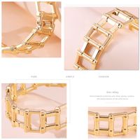 Simple Geometric Alloy Hollow Bracelet main image 4