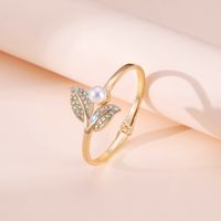 Retro Leaf Colored Diamonds Pearl Bracelet main image 5