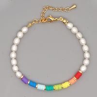 Bohemia Contrast Color Beads Pearl Bracelet main image 5