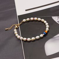 Ethnic Flowers Beads Pearl Bracelet main image 4