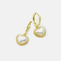 Fashion Heart-shaped Shell Diamond Gold Plated Necklace Set Wholesale sku image 5