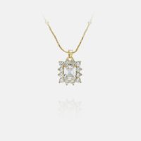 Fashion Gold-plated Geometric Zircon Necklace Wholesale sku image 2