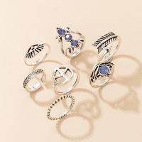 Simple New Twist Carved Geometric Ring 7-piece Set main image 5