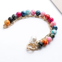 Bohemian Color Flower Orb Chain Splicing Necklace main image 5