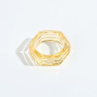 Korean Color Acrylic Resin Rhombus Ring main image 3