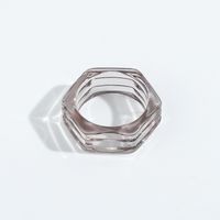 Korean Color Acrylic Resin Rhombus Ring main image 5