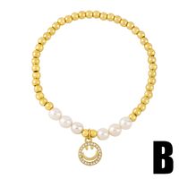 Bracelet D'ours D'amour En Perles De Perles Bracelet Élastique En Zircon De Cuivre main image 5