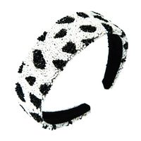 Glass Tube Leopard Stripe Headband Zebra Pattern Broad-sided Headband main image 6