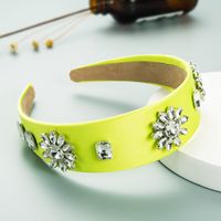 Baroque Wreath Headgear Glass Drill Headband Fashion Solid Color Fabric Headwear main image 4