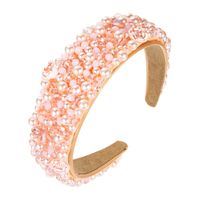 Baroque Hand-sewn Pearl Crystal Wide-brimmed Fabric Headband Women main image 6