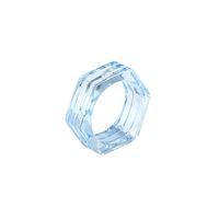 Korean Color Acrylic Resin Rhombus Ring sku image 4