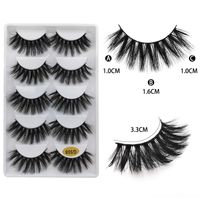 3d Imitation Mink 5 Pairs Of False Eyelashes Cross-border European And American Natural Thick Eyelashes main image 8