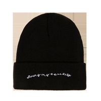 Korean Style Simple Letter Woolen Knitted Hat main image 6