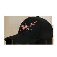 Korean Style Wide-brimmed Shade Plum Embroidery Baseball Cap Wholesale main image 6