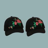 Korean Style Sunshade Wide Brim Rose Flower Embroidery Baseball Cap Wholesale main image 5