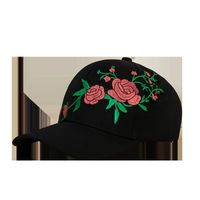 Korean Style Sunshade Wide Brim Rose Flower Embroidery Baseball Cap Wholesale main image 6