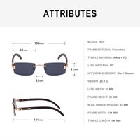 Fashion Rimless Square Sunglasses Wholesale main image 4