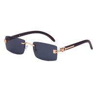 Fashion Rimless Square Sunglasses Wholesale main image 3