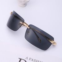 Fashion Frameless Big Curvature Square Sunglasses main image 2