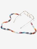 Retro Mixed Color Acrylic Two-color Glasses Chain main image 2