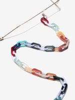 Retro Mixed Color Acrylic Two-color Glasses Chain main image 3