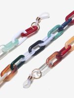 Retro Mixed Color Acrylic Two-color Glasses Chain main image 4