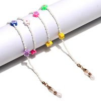 Fashion Soft Ceramic Flower Multicolor Rice Bead Glasses Chain main image 3
