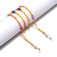 Fashion Round Rice Beads Mixed Color Glasses Chain main image 4