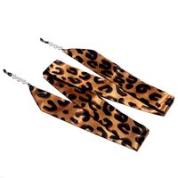 Fashion Ribbon Leopard Print Pearl Glasses Chain main image 3