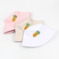 Fashion Pineapple Embroidery Casual Flat Top Sunscreen Basin Hat main image 4