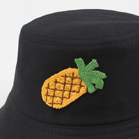 Fashion Pineapple Embroidery Casual Flat Top Sunscreen Basin Hat main image 5