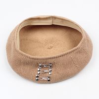 Fashion Metal Buckle Cotton And Linen Berets main image 5