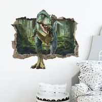 New Fashion 3d Sense Hole Dinosaur Wall Stickers main image 1