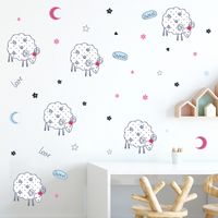 New Goodnight Sheep Star Moon Children's Bedroom Decorative Wall Sticker main image 4