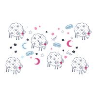 Nouveau Goodnight Sheep Star Moon Sticker Mural Décoratif Pour Chambre D&#39;enfant main image 6
