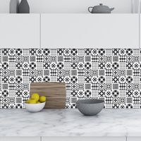 Fashion Contrast Color Geometric Tile Decoration Wall Stickers main image 5