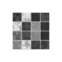 Fashion Contrast Color Black Grey Lattice Tile Wall Stickers main image 6