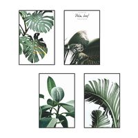 Nouvelle Plante Verte Feuille De Tortue Rectangle Plat Cadre Photo Autocollant Mural main image 6