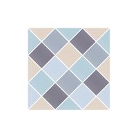 Fashion Blue And Gray Geometric Lattice Tile Wall Stickers main image 6